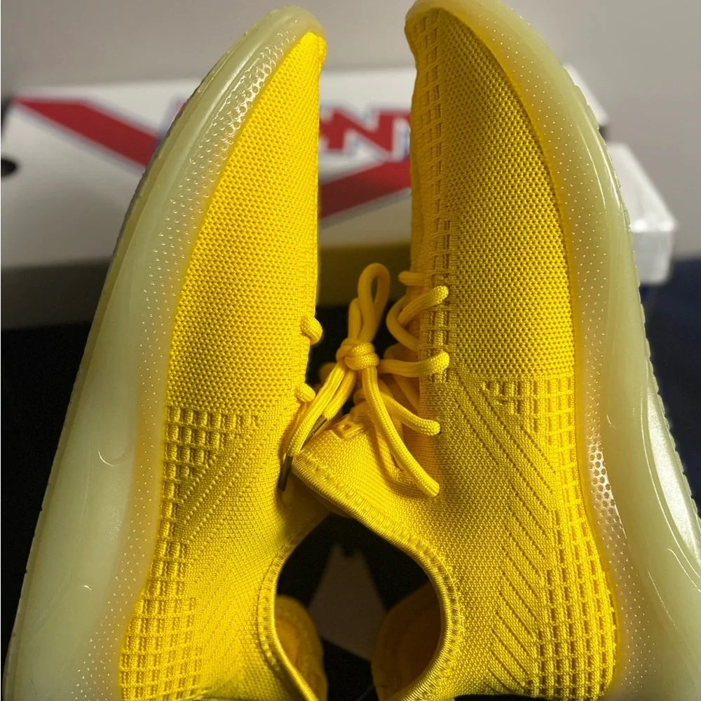 Pony PP2 Base Knit Lace Up Neon Yellow Women's Shoes Size 9.5 #16